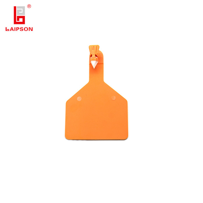 ISO11785 TOP TPU Nontoxic Single Calf Cow Sheep Cattle Ear Tag In Yellow 115mm