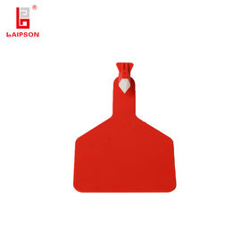 Red Z Type Custom Ear Tags 113mm One Piece For Cattle Farm Management
