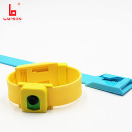 Yellow 134.2KHz RFID PLASTIC Cattle Leg Band Temperature Resistance FOR COWS ISO9001