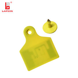 5m Reading Range Reusable Tpu Uhf Ear Tag , Cow Ear Tags With Dairy System