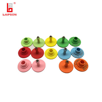 Livestock 28*22*2mm Custom Button Ear Tags Laser Printing Number