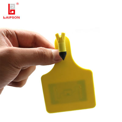 LAIPSON 95mm UHF RFID 6m long distance yellow z type cattle ear tag