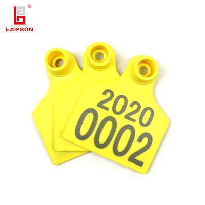 60MM TPU 890-960Mhz UHF RFID Animal Ear Tag For Cattle Sheep