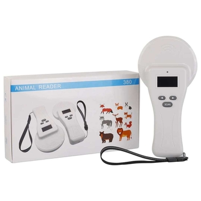 134.2Khz Handheld New White LF RFID Livestock Ear Tag Reader For Goat Cow Pig Farm