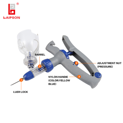 Livestock Automatic Veterinary Bottle Tube 2ml 5ml Syringe For Pig Cattle Injection Vaccine