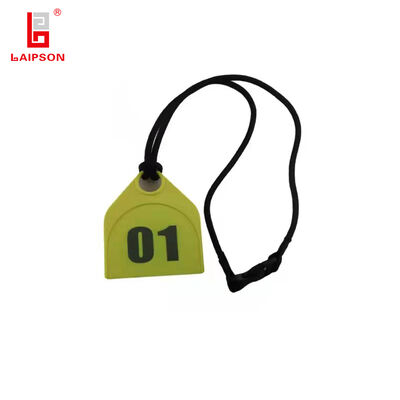 120mm Hanging TPU Cattle Cow Cattle Sheep Ostrich Neck Tag With Laser-Printed Barcode For Farm Tracking