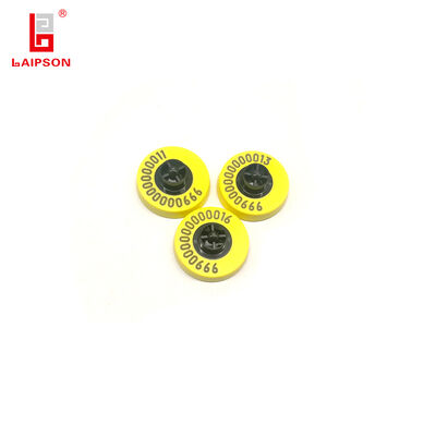 Responsive 134.2Khz LF Rfid Basf Tpu Fdx Round Cattle Sheep Ear Tag For Farm Tracking