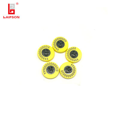 Responsive 134.2Khz LF Rfid Basf Tpu Fdx Round Cattle Sheep Ear Tag For Farm Tracking