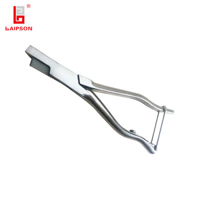 Stainless steel Ear Tag Applicator with ergonomic handle and tight cutting gap designed for marking of swine cattle goat ovine camel