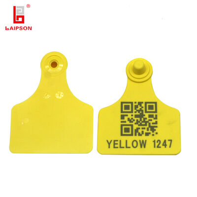 Durable Cattle Ear Tags with Laser Engraving Custom Numbers Logo and Bar Code Suitable for Farm Animals