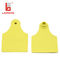 Middle Size Livestock Cattle Ear Tags Anti Fading Yellow 79*56mm TPU Material