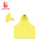 Middle Size Livestock Cattle Ear Tags Anti Fading Yellow 79*56mm TPU Material