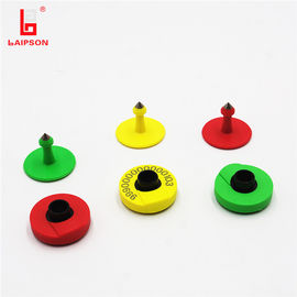 Round Reuse FDX-B TPU EID RFID Animal Ear Tag yellow color ISO11784/ ISO11785