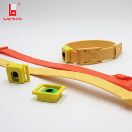 Yellow Soft Rfid Cow Cattle Leg Band Waterproof  720 Mm*30mm ISO9001