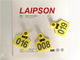 Laipson Electronic Uhf Ear Tag , Cattle Identification Tags Yellow Color 50mm*32mm